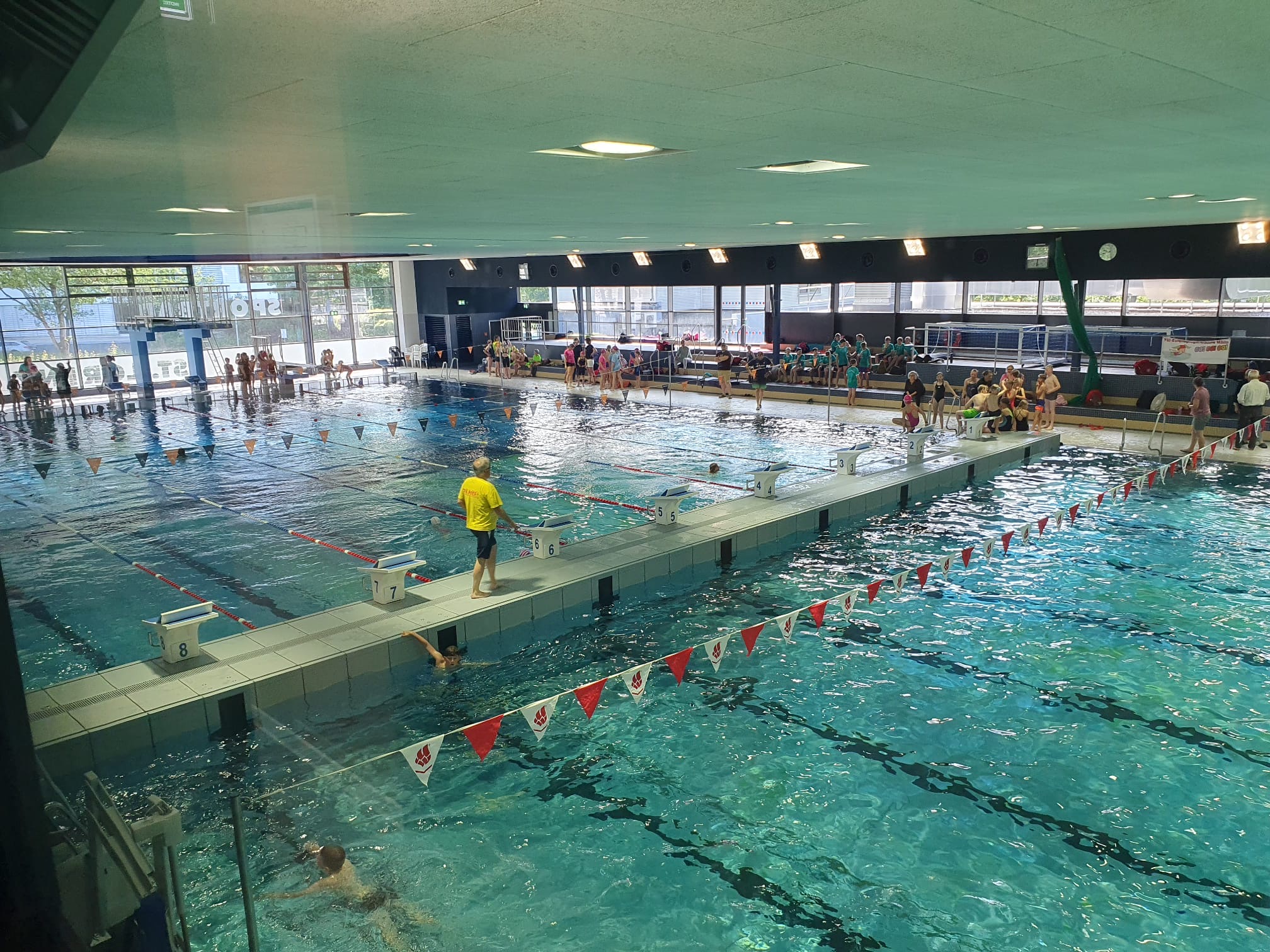 Die Schwimmhalle der Landesmeisterschaft